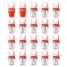 RONRONS 20 Pieces 8ml Pink Diamond Ring Shape Empty Lip Gloss Tube Feeding Bottle Plastic Refillable Lipgloss Bottles Container Clear Lip Glaze Tube with Wand Lip Oil Vials DIY Makeup Holder
