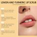 Natural Turmeric Lemon Lip Scrub for Dark Lips Lemon Lip Exfoliator Scrub & Nourish Sugar Turmeric Balm Fade Lip Lines 100g (1Pcs) - Buy Online on GoSupps.com