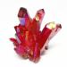 145g Natural red Quartz Cluster Beautiful red Aura Angel Crystal Cluster Reiki Titanium Coating Cluster yuebang Reiki Crystal Stone