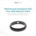 Magnetic Hematite Thin Band Ring - Unisex Black Wellness Ring for Pressure Points Enhance Style & Well-Being Gift Idea - Size 8 - Buy Online on GoSupps.com