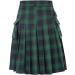 Buy Stylish Red Checked Scottish Kilt - Men's Traditional High Waist Short Skirt | Retro Patchwork Design - Z11301-Green L - Buy Online on GoSupps.com