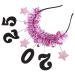 minkissy 2025 New Year Party Headdress New Year Photo Prop Snake Year Headband New Year Hair Accessories New Year Head Bopper New Year Eve Hair Accessories New Years Eve Headband Felt Cloth One Size Rosy