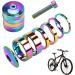 MEISCHE Rainbow Headset Spacer Kit | 1 1/8 Inch | Stem Top Cap Bolt | Fork Tube Washer Cover - 28.6mm - Buy Online on GoSupps.com