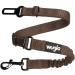 Wuglo 38-95cm dog belt for the car - dogs buckling belt with an elastic belt - durable & safe car safety belt clip - universal dog straps (brown) brown_