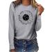 tsaChick Women's Sunflower Oversized Sweatshirt - Clearance Sale | Gray Crew Neck Hoodie - Buy Online on GoSupps.com