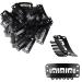 100 pieces Metal clips snap clips wigs teeth combs for hair 6-teeth combs clips u formal metal clips for extensions hair extensions wigs diy 28mm black