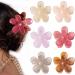 Flower Hair Clips 6Pcs Flower Claw Clips Big Hair Clips for Women Claw Clips for Thick Hair Strong Hold Hair Clips Large Hair Clips Gifts for Women Nahalesy 01-Jelly