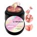 U-shinein 15 ml Solid nail glue gel nail tips glue gel for acrylic nails press on solid glue gel nail art manicure glue gel 0.52oz Colorful pink 1 pcs colorful pink