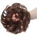 Dark Brown & Light Auburn Wavy Curly Hair Bun Extension - 40g - Buy Online on GoSupps.com