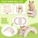 Byzesty Wooden Hamster House - 7 Piece DIY Toy & Accessories for Guinea Pigs Dwarf Hamsters Chinchillas | Fun Roller Bridge Rocker & Swing - Buy Online on GoSupps.com