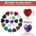 20PC Heart Crystal Gemstones Set - Natural Colorful Chakra Stones for Reiki & Energy Healing - Bulk Palm & Thumb Stones - Buy Online on GoSupps.com