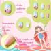 168 Pieces Girls Press Nails - 7 Days Fake Nails & Nail Tips for Kids | Full Cover Short Faux Fingernails with Flamingo Theme | Nail Art Decoration - Buy Online on GoSupps.com