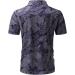 Palm Leaf Print Men's Hawaiian Shirt - Retro Slim Fit Casual Button Down - Navy X-Large - Buy Online on GoSupps.com