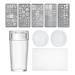 SAGEBIO Nail Art Stamper Clear Silicone Nails Stamping Jelly with Scraper Transparent Visible Body DIY Manicure Nail Art Tool A Nail Stamper with 5 Art Plates Set A