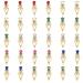TEEKME 30pcs 7 Colors Mix Gold Nail Charms with Drop Shape Gemstones Nail Decoration Bling Clear Jewel Rhinestone Professional Supply NJA-08