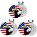FINGER TEN Golf Ball Markers 3 Pcs with Hat Clip Set - USA Eagle, Ribbon Design - Perfect Gift for Golfers - Buy Online on GoSupps.com