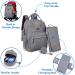 Large Dikaslon Diaper Bag Backpack - Multifunctional Baby Bag with Pacifier Holder & Stroller Straps for Parents (Gray) - Buy Online on GoSupps.com