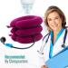 Cervical Neck Traction Device - Rose Red Neck Support for Pain Relief & Spinal Pressure Relief - Buy Online on GoSupps.com