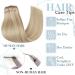 Runature Real Hair Clip-In Extensions - 35cm Ash Blonde & Platinum Highlights - 7 Piece Set for Natural Volume - Buy Online on GoSupps.com