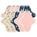 hannahpad Organic Cotton Cloth Pantyliners Set of 10 Random Patterns - Washable Reusable + Free Mini Wetbag
