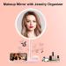 Portable Makeup Mirror with Lights - Rechargeable Lighted Vanity Mirror for Teens with Phone Holder and Jewelry Storage - 3 Color Lighting Modes - Buy Online on GoSupps.com