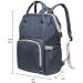 Caucko Baby Diaper Bag with Stroller Hook - Multifunctional Nylon Travel Backpack Large Capacity with Multiple Compartments - Gray (KT01-4) - Buy Online on GoSupps.com