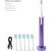 Soniclean Lux Sonic Toothbrush for Adults - Rechargeable 6 Heads Automatic & Refills in Purple | Best International Shipping - Buy Online on GoSupps.com