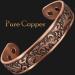 Ladies Pure Copper Magnetic Bracelet Women Copper Bangle Cuff Holistic Magnetic Band with 6 Strong Neodymium Magnets Adjustable Floral Pattern-PC (L: Wrist 19.5-22.5cm/7.6-8.75") - Buy Online on GoSupps.com