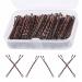 laruina Hair Styling Accessories- Keeping Your Hair Neat and Tidy Hair Clips are Made of Metal Materials Their Sleek and Simple Design 150 Hair Clip per Box.(Brown)