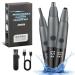 3 in 1 Nose Hair Trimmer For Men Painless Precision Ear Nose Neck Facial Nose Ear Trimmer for Men Women Type C Sideburns Clipper Dual Edge Razor Professional Nasal Ear Trimmer IPX7 Rechargeable