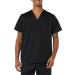 Amazon Essentials Men's V-Neck Scrub Top with Pockets Medium Black