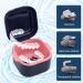 Denture Box Dental Bath with Strainer Portable False Teeth Storage Container Dual Purpose Hygienic Denture Case for Storage and Immersion of Mouthguards Retainers and Dental Appliances (Blue) - Buy Online on GoSupps.com