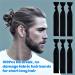79STYLE 100pcs Black Fabric Hair Ties for Men - No Damage Knotted Hair Bands for Men Buns - Long Men Hair Accessory - Buy Online on GoSupps.com