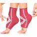 Sparthos Ankle Compression Socks (Pair) Plantar Fasciitis Ankle Brace with Arch Support for Men and Women Foot Sleeves Increase Blood Circulation Reduce Swelling & Heel Spurs (Pink-S) Small (Pack of 2) Flamingo Pink