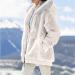 Shop Hanxiulin Oversized Plush Hoodie Coat for Women | Winter Jacket with Hood | 3XL Beige Casual Jacket - Buy Online on GoSupps.com