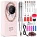 LimeGirl Electric Nail Drill Professional for Acrylic Nail Kit Portable Electric Manicure Pedicure Polishing Set with 13 in 1 Nail Drill Bits Kit 2024 Upgraded Electric Nail File 45000RPM (Pink)