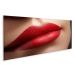 islandburner GBEN-Panox Image on Canvas Cosmetics Makeup Gloss Lipstick On Lips Closeup of Beautiful Female Mouth with Red and Pink Lipp Makeup Part Of Face Wall Living Room Home Office Bedroom Images