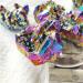 Home Natural Angel Halo Crystal Cluster Plating Titanium Coated Quartz Cluster Ore Specimen Home Goods (Size : 230g-280g) - Buy Online on GoSupps.com