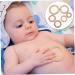 Toyvian 6ST Molar Wooden Circle Accessories - Unfinished Wooden Rings for Baby Teething - Natural Beech Wood Bite Rings - Buy Online on GoSupps.com