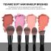 TEXAMO Professional Makeup Brush Set for Kabuki Foundation Powder Contour Blush Highlighter Eye Shadow - Black (C-Diamond Brush) with Cosmetics Bag - Buy Online on GoSupps.com