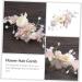 Housoutil Bridal Hair Comb Rhinestone Hair Side Comb Wedding Hair Accessories Flower Headpiece for Women Flower Hair Comb Hair Clips Bride Conch Wedding Flowers Pink Silk Cloth - Buy Online on GoSupps.com