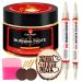 Teexpert Wood Burning Gel Pen Kit - 4OZ Wood Burning Paste,2 Scorch Pens Double-Sided, 4 Tips, Squeegee, Sandpaper for DIYHeat Sensitive Wood Burning Marker for Wood Crafts Suitable Artists Beginners Wood Burning Kit
