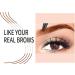 Eyebrow Pencil Eyebrow Pen with 4-Fork Tip Precise Brush Creates Natural Looking Brows Eye Brow Pencils for Women (Brown) - Buy Online on GoSupps.com