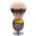 Parker Safety Razor 100% Silvertip Badger Bristle Faux Horn Handle Shaving Brush - Brush Stand Included