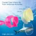 Fxexblin Swim Goggles with Nose Cover | Anti-Fog Lens, Leakproof Skirt | 180 Panoramic View Dive Mask for Kids - Pink - Buy Online on GoSupps.com
