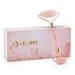 Jade Roller for Face - Rose Quartz Face Roller Skin Care - Stone Facial Roller, Face Massager for Women, Relieve Stress, Remove Wrinkles Eye Puffiness Pink Roller