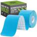 Boldfit Kinesiology Tape for Physiotherapy Precut Kinesio Tape for Sports Injury Pain Relief Muscle Tape for Shoulder Wings Arms Ankle K Taping Waterproof Athletic Tape for Pain Support Precut-Blue