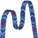 Mihqy Adjustable Soft Dog Collar - Bohemian Flower & Geometric Design | Comfortable for Small Medium & Large Dogs | XS (20-30 cm Neck) - Blue Ethnic Style - Buy Online on GoSupps.com