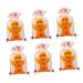 Healvian 6pcs Adorable Bags Portable Christmas Sweets Pouches Printed Draw Ginger Kids Candy Man 15x23cm Assorted Color