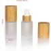 Shop Cosidea 6-Piece Set: Empty Frosted Glass Bottles with Bamboo Lids & Lotion Pump Dispensers - Refillable Cosmetic Containers for Travel & Home - Buy Online on GoSupps.com